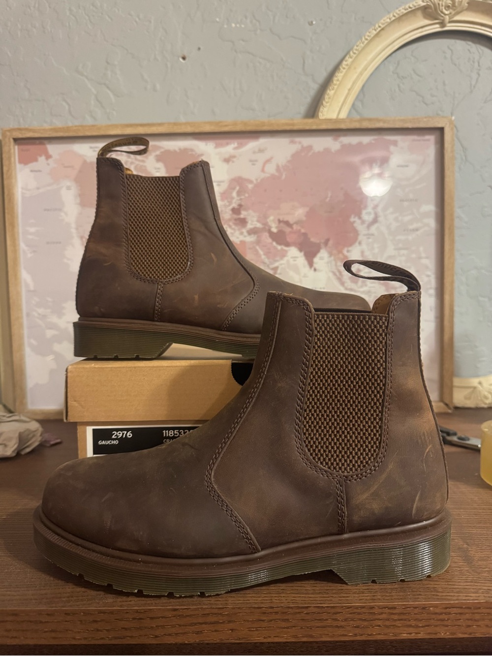 Men's Brown Chelsea Doc Martins - Classic Slip-On Style